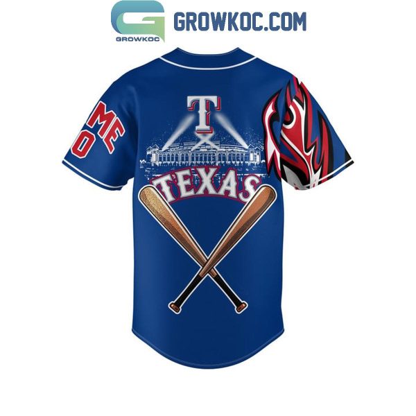 Texas Rangers One Riot One Ranger Personalized Baseball Jersey