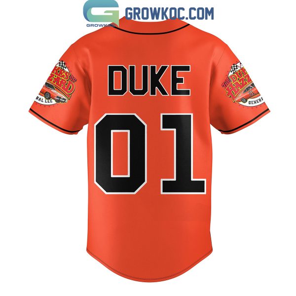 The Dukes Of Hazzard Stunt Driving Academy Orange Version Personalized Baseball Jersey