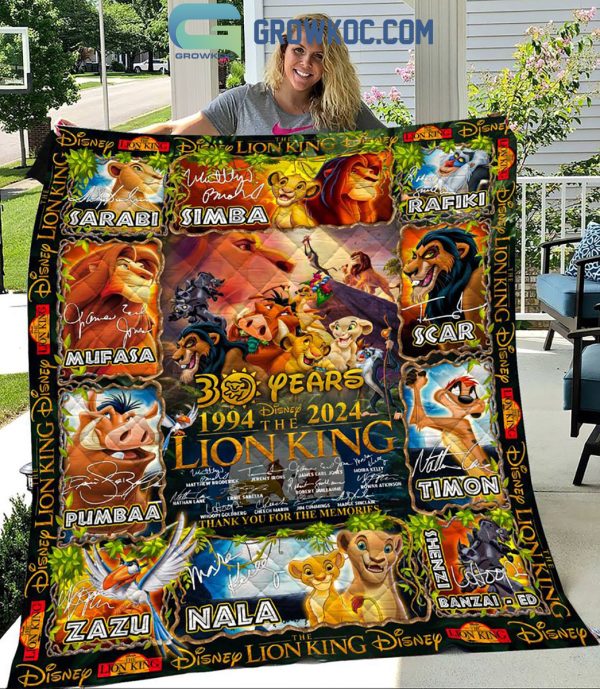 The Lion Kings Thank You For The Memories 1994 2024 Fleece Blanket Quilt