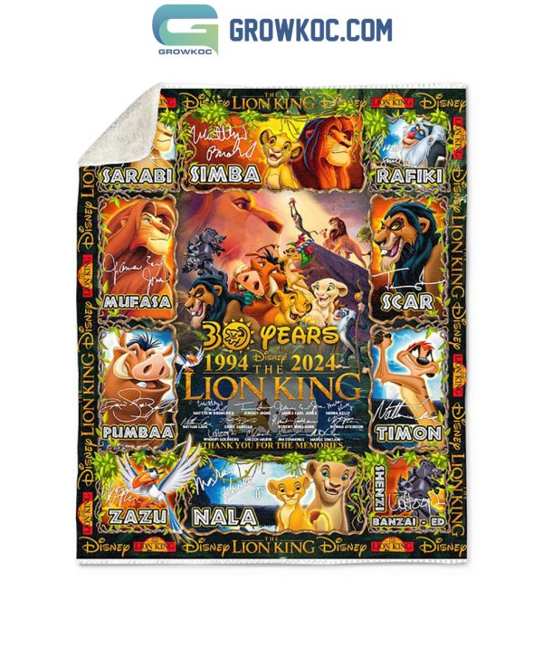 The Lion Kings Thank You For The Memories 1994 2024 Fleece Blanket Quilt