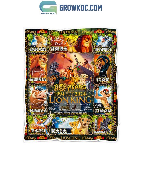 The Lion Kings Thank You For The Memories 1994 2024 Fleece Blanket Quilt