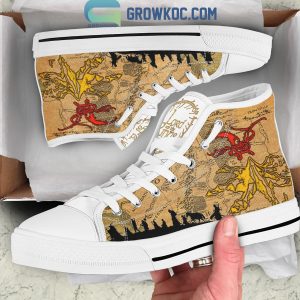 The Lord Of The Rings Mid Earth Map High Top Shoes
