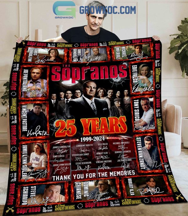 The Sopranos 25 Years 1999 2024 Thank You For The Memories Fleece Blanket Quilt