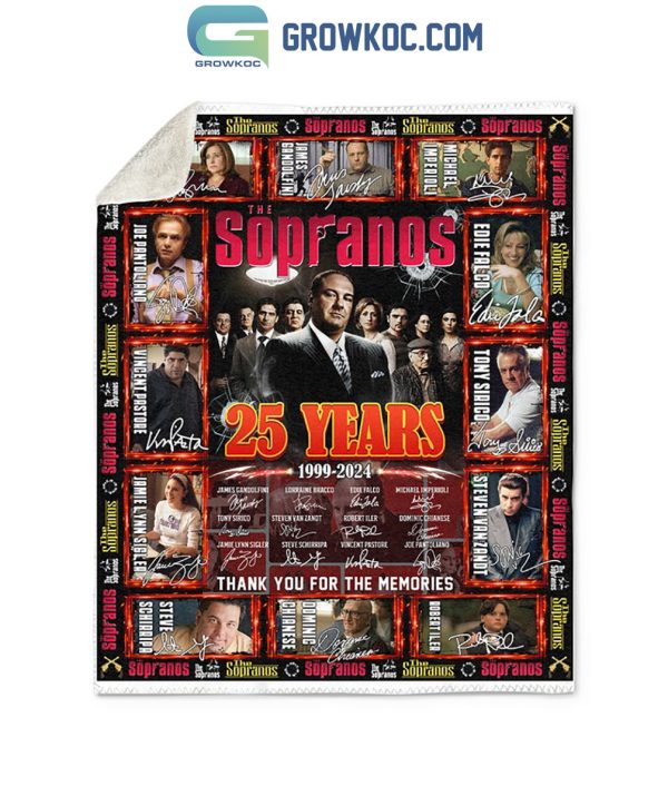 The Sopranos 25 Years 1999 2024 Thank You For The Memories Fleece Blanket Quilt