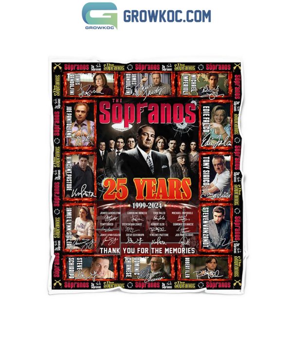 The Sopranos 25 Years 1999 2024 Thank You For The Memories Fleece Blanket Quilt