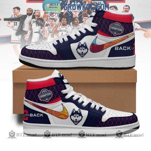Uconn Huskies 2023 2024 Back To Back National Champions Air Jordan 1 Shoes