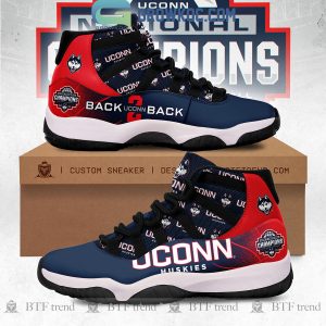 Uconn Huskies 2023 2024 Back To Back National Champions Air Jordan 11 Shoes