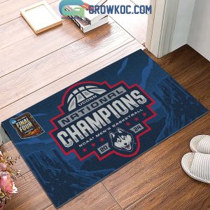 Uconn Huskies 2023 2024 National Champions Fan Doormat