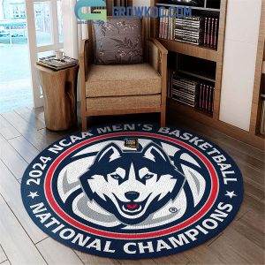 Uconn Huskies 2023 2024 National Champions Fan Round Rug