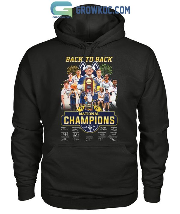 Uconn Huskies 2024 Back To Back National Champions Men’s Basketball T Shirt