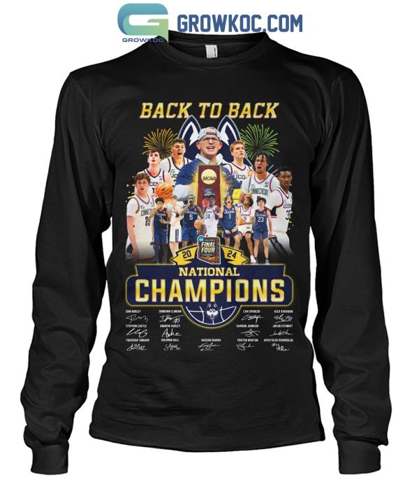 Uconn Huskies 2024 Back To Back National Champions Men’s Basketball T Shirt