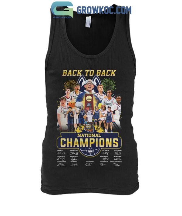 Uconn Huskies 2024 Back To Back National Champions Men’s Basketball T Shirt