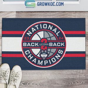 Uconn Huskies 2024 National Champions Back To Back Fan Doormat