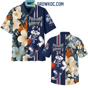 Uconn Huskies 2024 National Champions Back To Back Fan Hibiscus Hawaiian Shirts