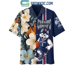 Uconn Huskies 2024 National Champions Back To Back Fan Hibiscus Hawaiian Shirts