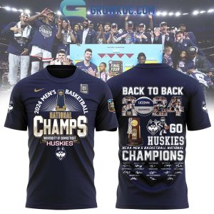 Uconn Huskies 2024 National Champions Back To Back Fan Hoodie Shirts