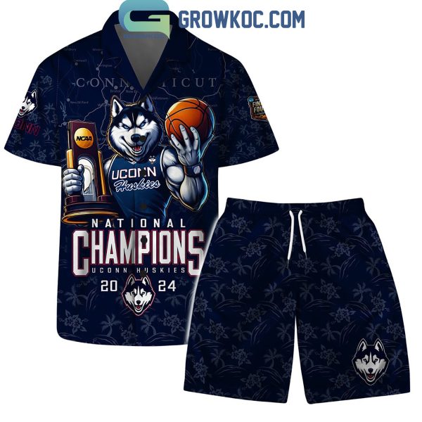 Uconn Huskies 2024 National Champions Journey Hawaiian Shirts With Short