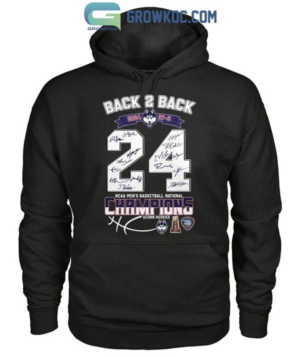 Uconn Huskies Back 2 Back 2024 National Champions T Shirt