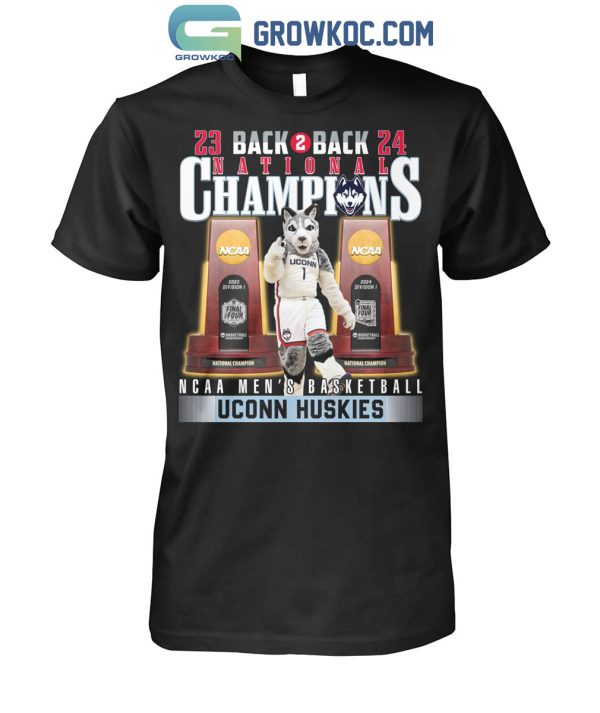 Uconn Huskies Back 2 Back National Champions Men’s Basketball T Shirt