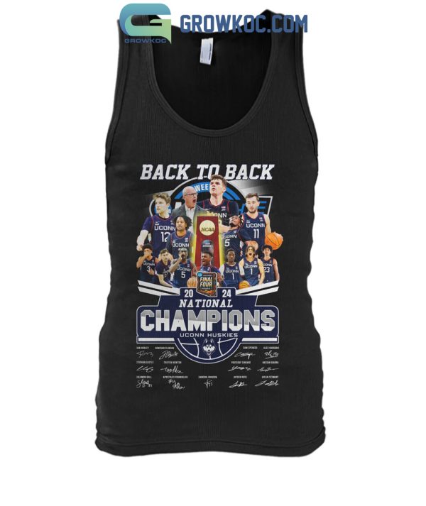 Uconn Huskies Back To Back 2024 National Champions T Shir