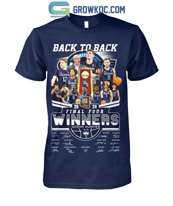 Uconn Huskies Final Four Winner 2024 Back To Back T-Shirt