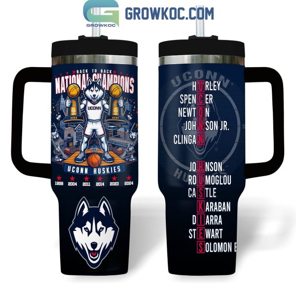 Uconn Huskies The Trophy 2024 National Champions Fan 40oz Tumbler