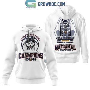 Uconn Huskies The Trophy 2024 National Champions Hoodie Shirts White Version