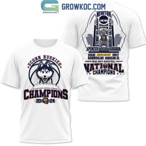 Uconn Huskies The Trophy 2024 National Champions Hoodie Shirts White Version