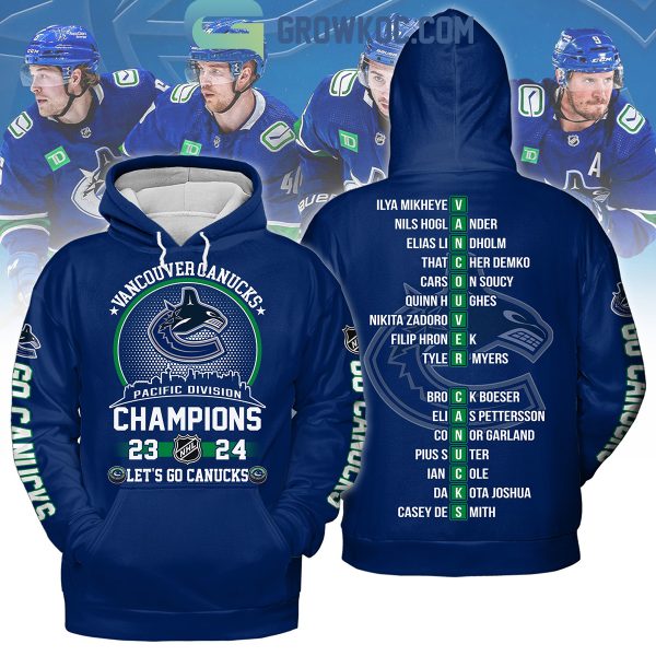 Vancouver Canucks Pacific Division Champions 2024 Let’s Go Canucks Hoodie T Shirt