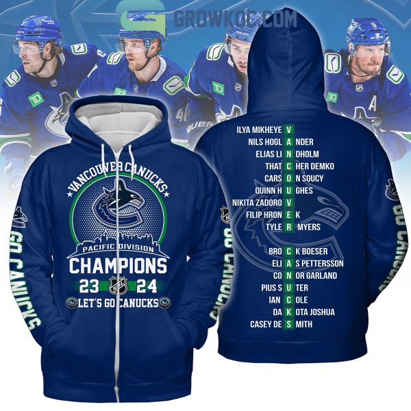 Vancouver Canucks Pacific Division Champions 2024 Let’s Go Canucks Hoodie T Shirt