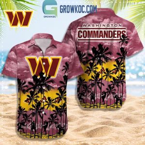 Washington Commanders Palm Tree Fan Hawaiian Shirt