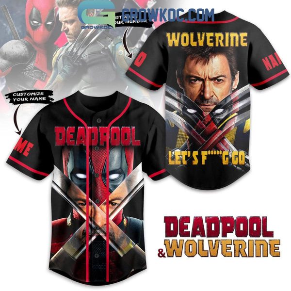 Wolverine Deadpool Let’s F Go Personalized Baseball Jersey