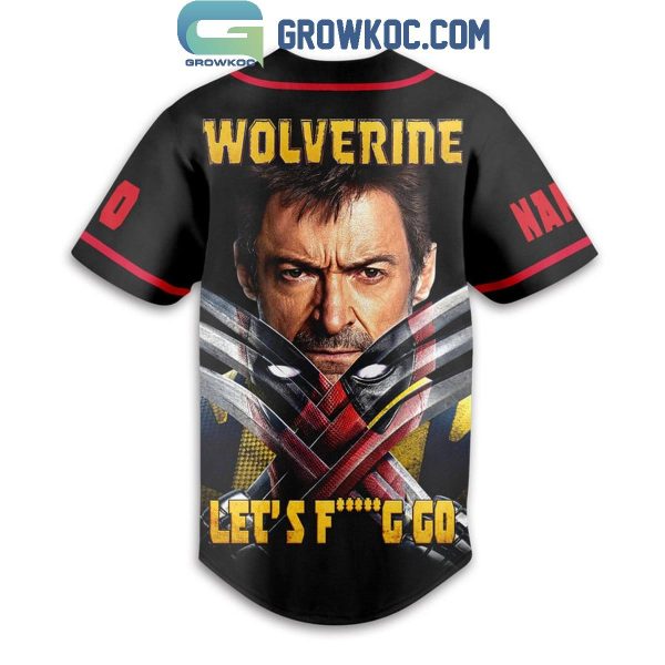 Wolverine Deadpool Let’s F Go Personalized Baseball Jersey