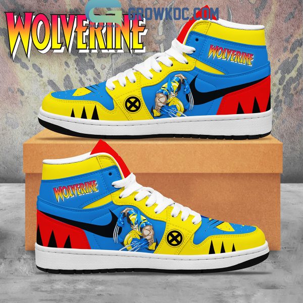 X-Men ’97 Wolverine James Howlett Fan Air Jordan 1 Shoes White Lace