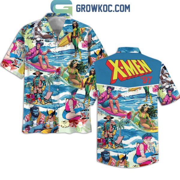 X Men Cyclops Wolverine Jane Storm Surfing Hawaiian Shirts