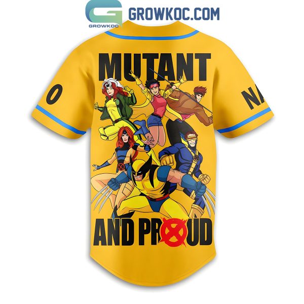 X-Men Mutant And Proud Yellow Version Personalized Baseball Jersey