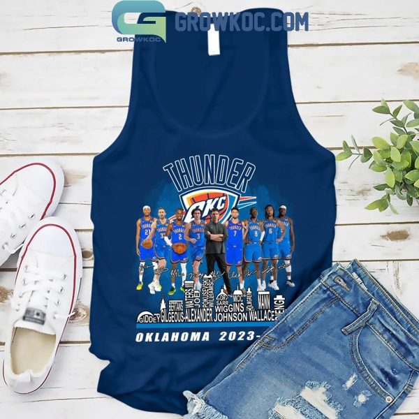 2023-2024 Oklahoma City Thunder Skyline Player Name T-Shirt