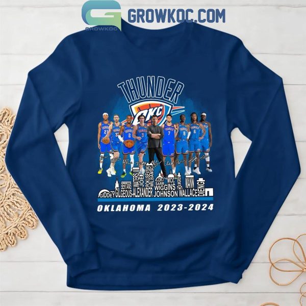 2023-2024 Oklahoma City Thunder Skyline Player Name T-Shirt