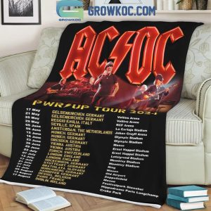 ACDC Pwr Up World Tour 2024 Fleece Blanket Quilt