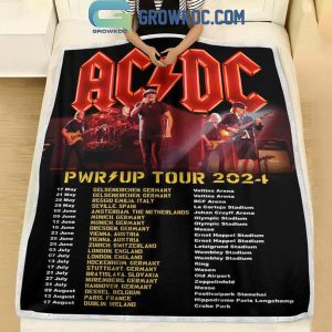 ACDC Pwr Up World Tour 2024 Fleece Blanket Quilt