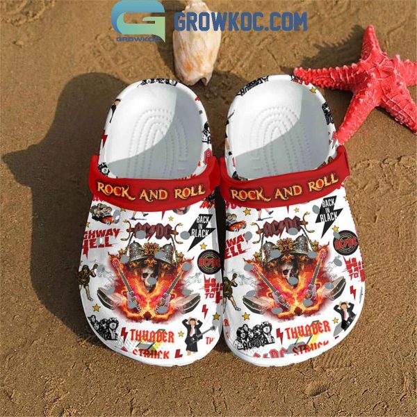 ACDC Thunder Struck Highway To Hell Crocs Clogs