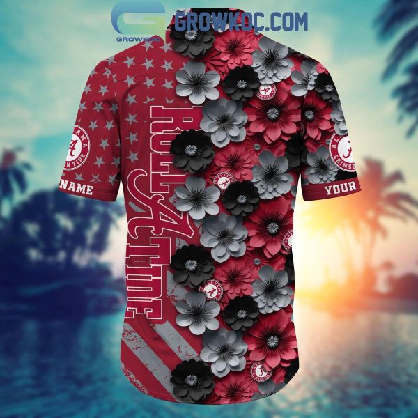 Alabama Crimson Tide Summer Flower Love Fan Personalized Hawaiian Shirt