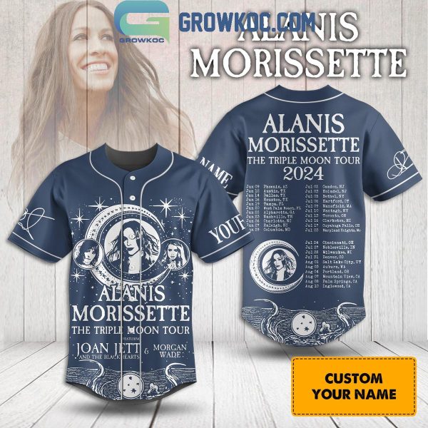 Alanis Morissette The Triple Moon Tour 2024 Personalized Baseball Jersey