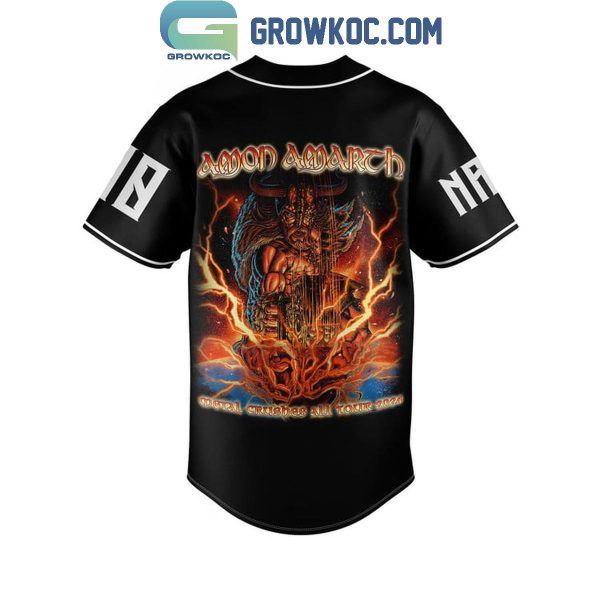 Amon Amarth Metal Crushes All Tour 2024 Personalized Baseball Jersey