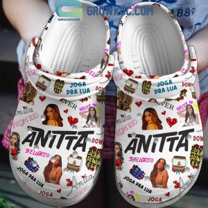 Anitta Joga Dra Lua Fan Crocs Clogs White Version