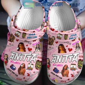 Anitta Joga Dra Lua Fan Crocs Clogs White Version