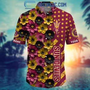Arizona State Sun Devils Summer Flower Love Fan Personalized Hawaiian Shirt