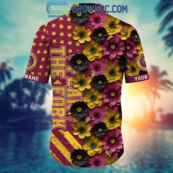 Arizona State Sun Devils Summer Flower Love Fan Personalized Hawaiian Shirt