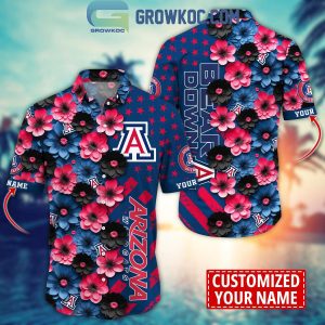 Arizona Wildcats Summer Flower Love Fan Personalized Hawaiian Shirt