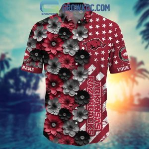 Arkansas Razorbacks Summer Flower Love Fan Personalized Hawaiian Shirt